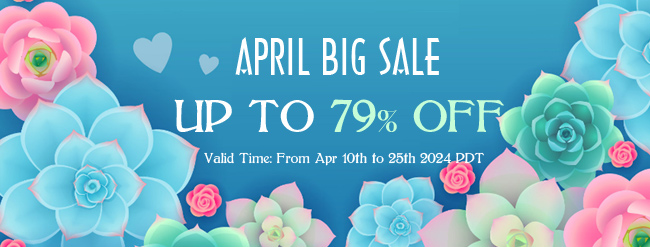 April Big Sale UP TO 79% OFF